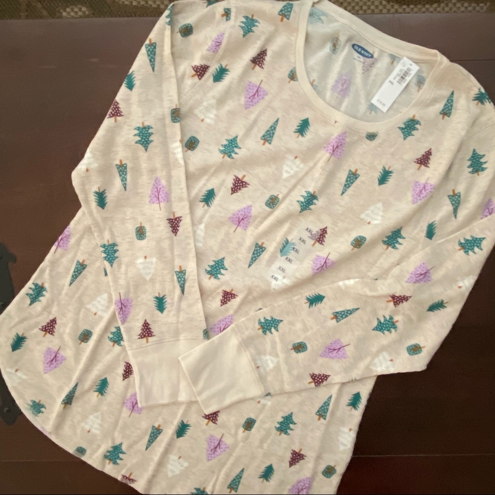 Old Navy Winter Tree PJ top Size XXL Tall